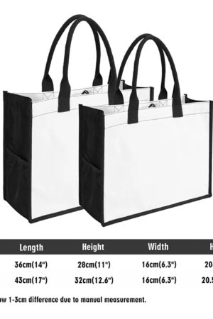 Premium All-Over Print Canvas Tote Bag（3 layers）