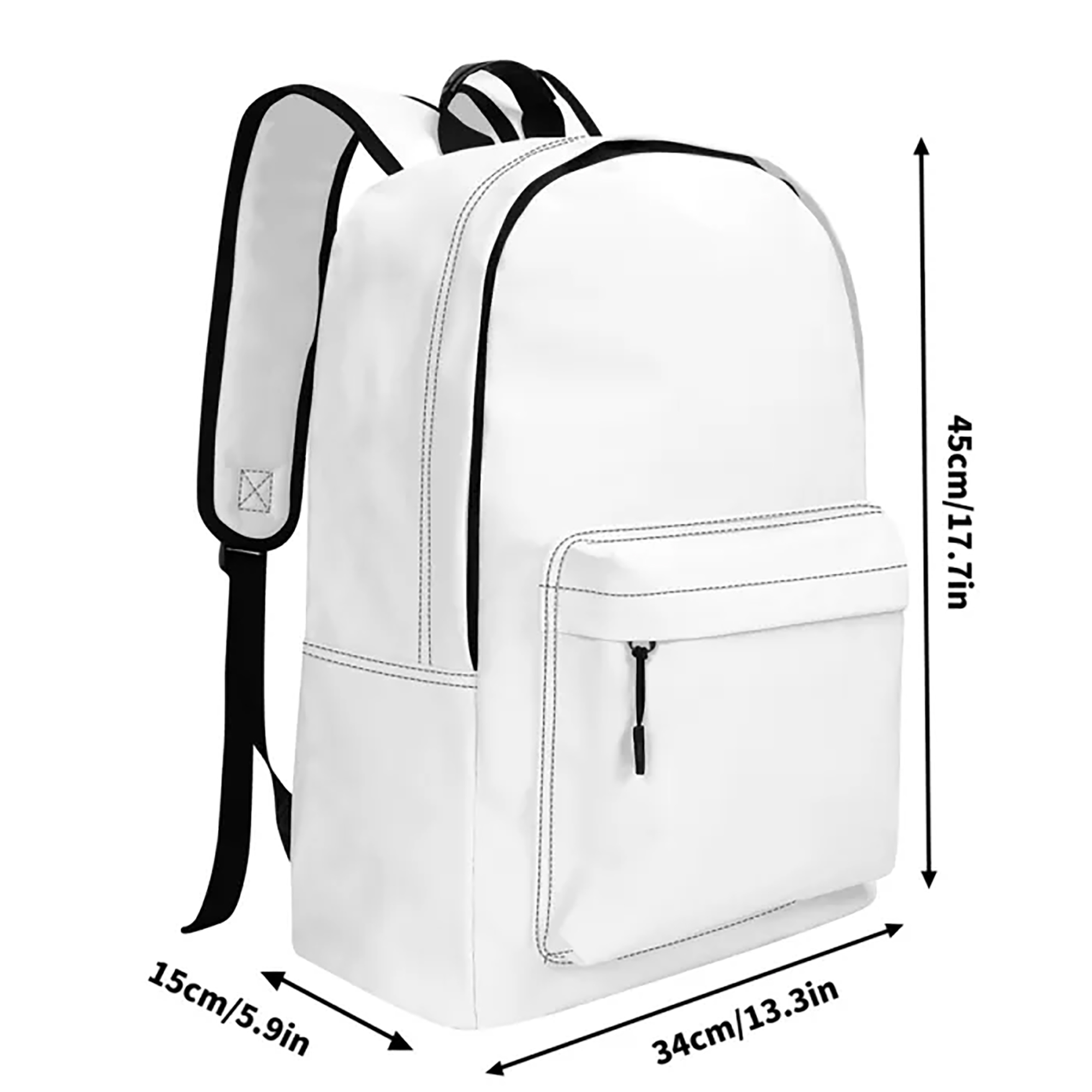 17 Inch Twill (PU) Leather School Backpack - Image 12