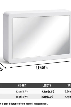 Rectangle LED Mirror Light - Personalized Photo Love Yourself Love Family