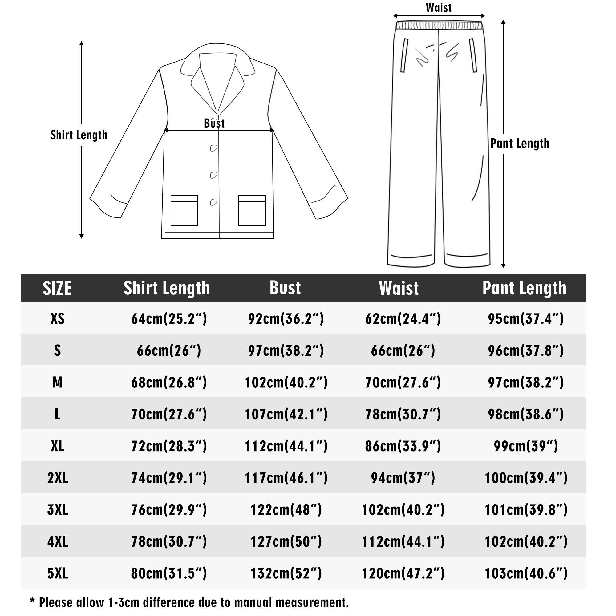 Unisex Long Sleeve Adult Nightwear Pajama Set - Image 26