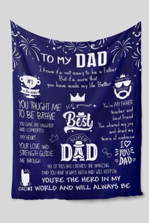 To My Dad Blanket, Dad Blanket, Family Blanket, Father Blanket, Custom Gift For Dad, Gift For Dad, Fathers Day Gift, Gift For Dad Birthday
