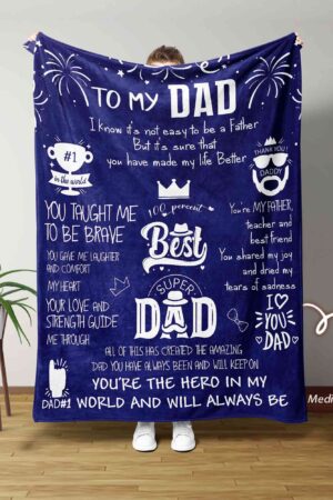 To My Dad Blanket, Dad Blanket, Family Blanket, Father Blanket, Custom Gift For Dad, Gift For Dad, Fathers Day Gift, Gift For Dad Birthday