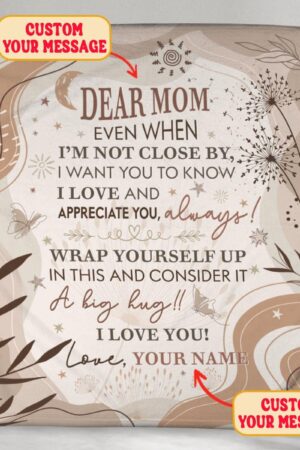 Personalized To My Mom Blanket, Gifts For Mother's Day, Mommy Gift from Daughter and Son, Custom Mom Letter Blankets, Mom's Birthday Gifts