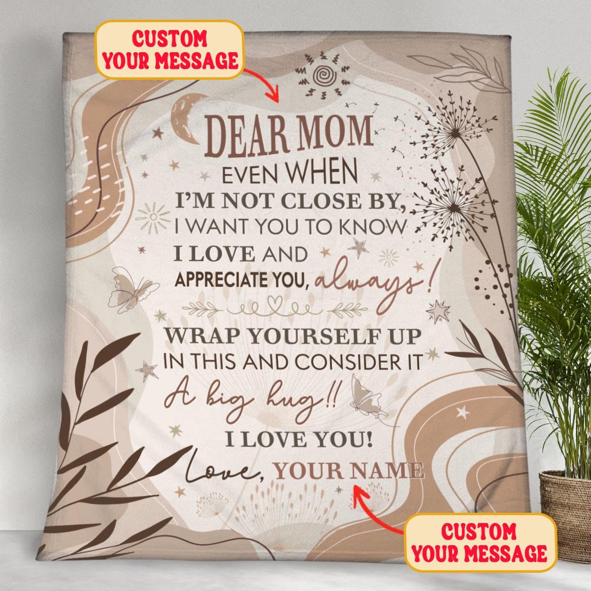 Personalized To My Mom Blanket, Gifts For Mother's Day, Mommy Gift from Daughter and Son, Custom Mom Letter Blankets, Mom's Birthday Gifts - Image 2