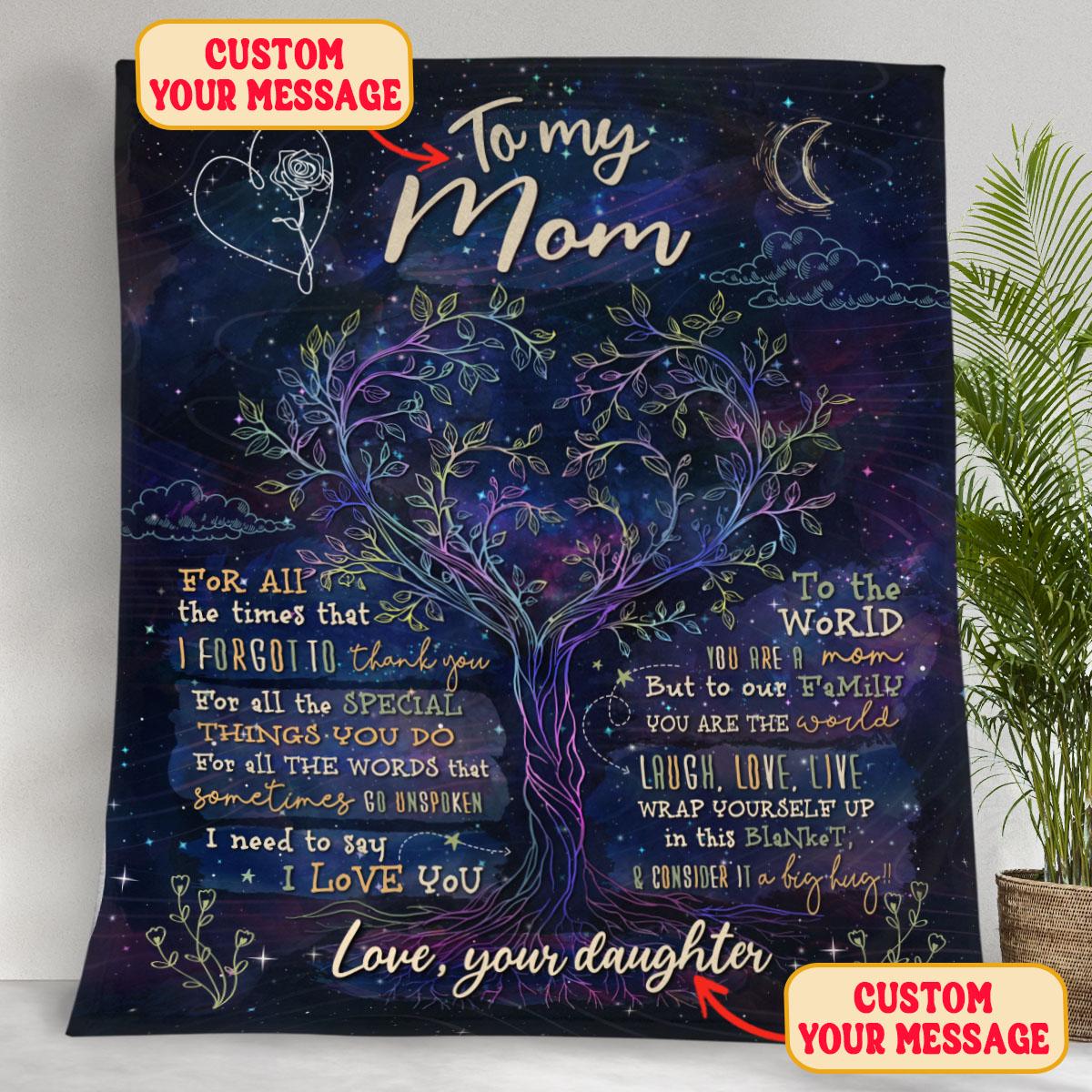 Personalized To My Mom Blanket, Gifts For Mother's Day, Mommy Gift from Daughter and Son, Custom Mom Letter Blankets, Mom's Birthday Gifts - Image 5
