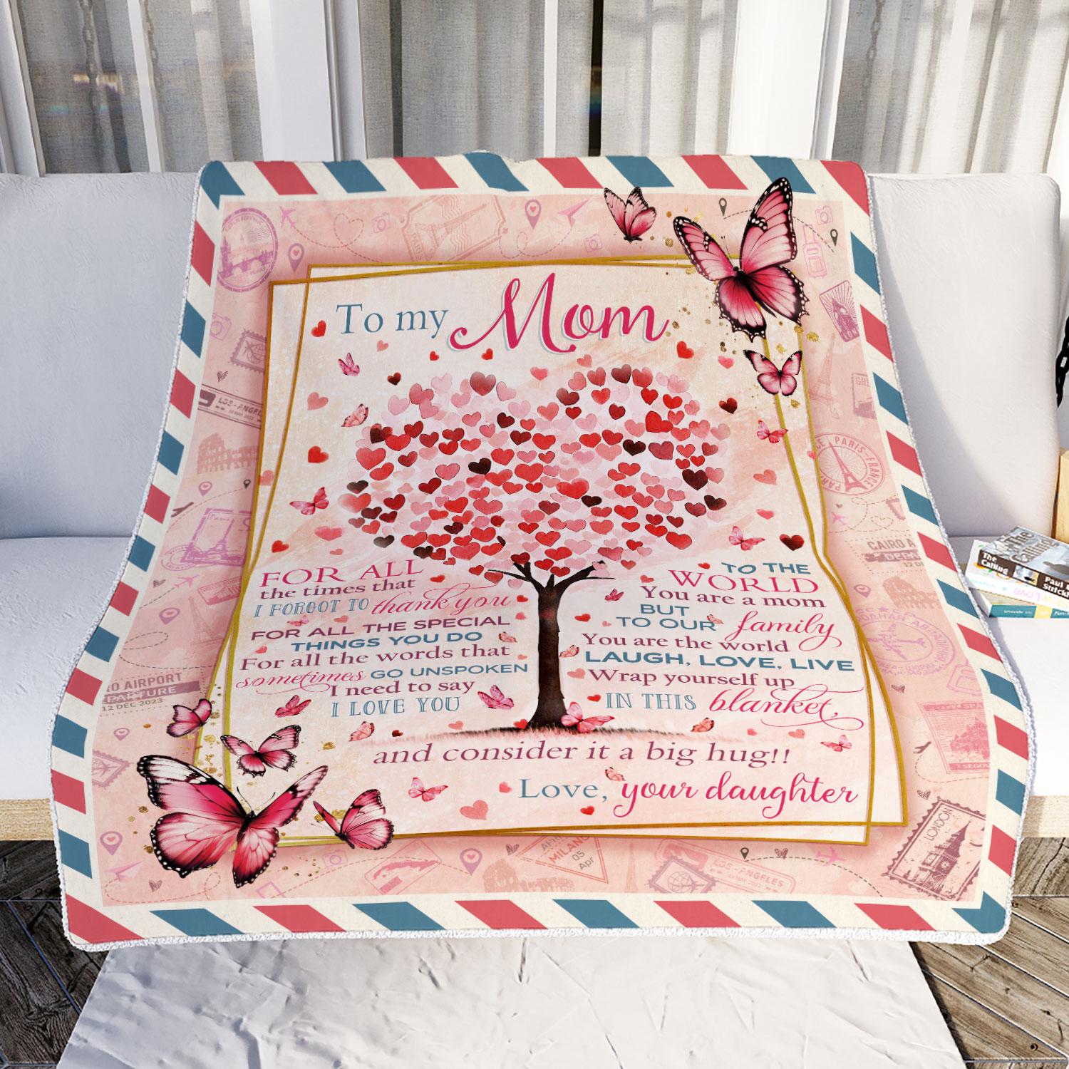 Personalized To My Mom Blanket, Gifts For Mother's Day, Mommy Gift from Daughter and Son, Custom Mom Letter Blankets, Mom's Birthday Gifts - Image 9