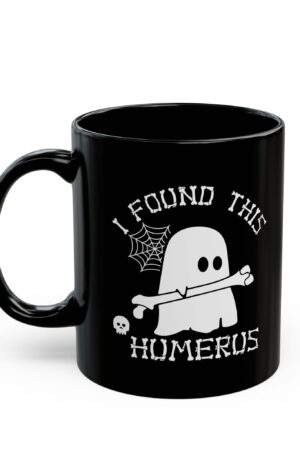 I Found This Humerus Ghost Coffee Mug, Halloween Mug, Halloween Gift & Decor, Funny Halloween Mug, Halloween Coffee Cup, Ghost Black Mug