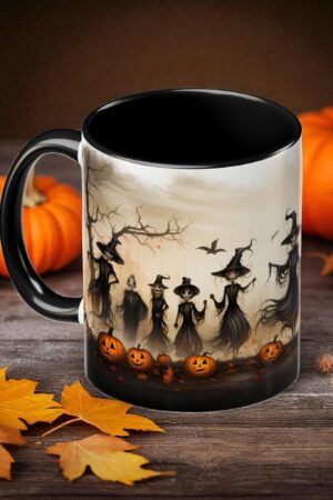 Halloween Scarecrow Mug, Halloween Mug, Spooky Fall Coffee Cup, Creepy Cute Halloween Mug, Halloween Gifts, Autumn Pumpkin Farmhouse