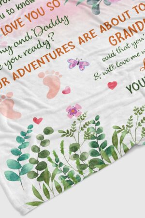 Personalized Blanket For First Time Mom Dad Gift, Mommy To Be Gift From Bump, New Mom Blanket, Mothers Day Gift, New Parents Gift