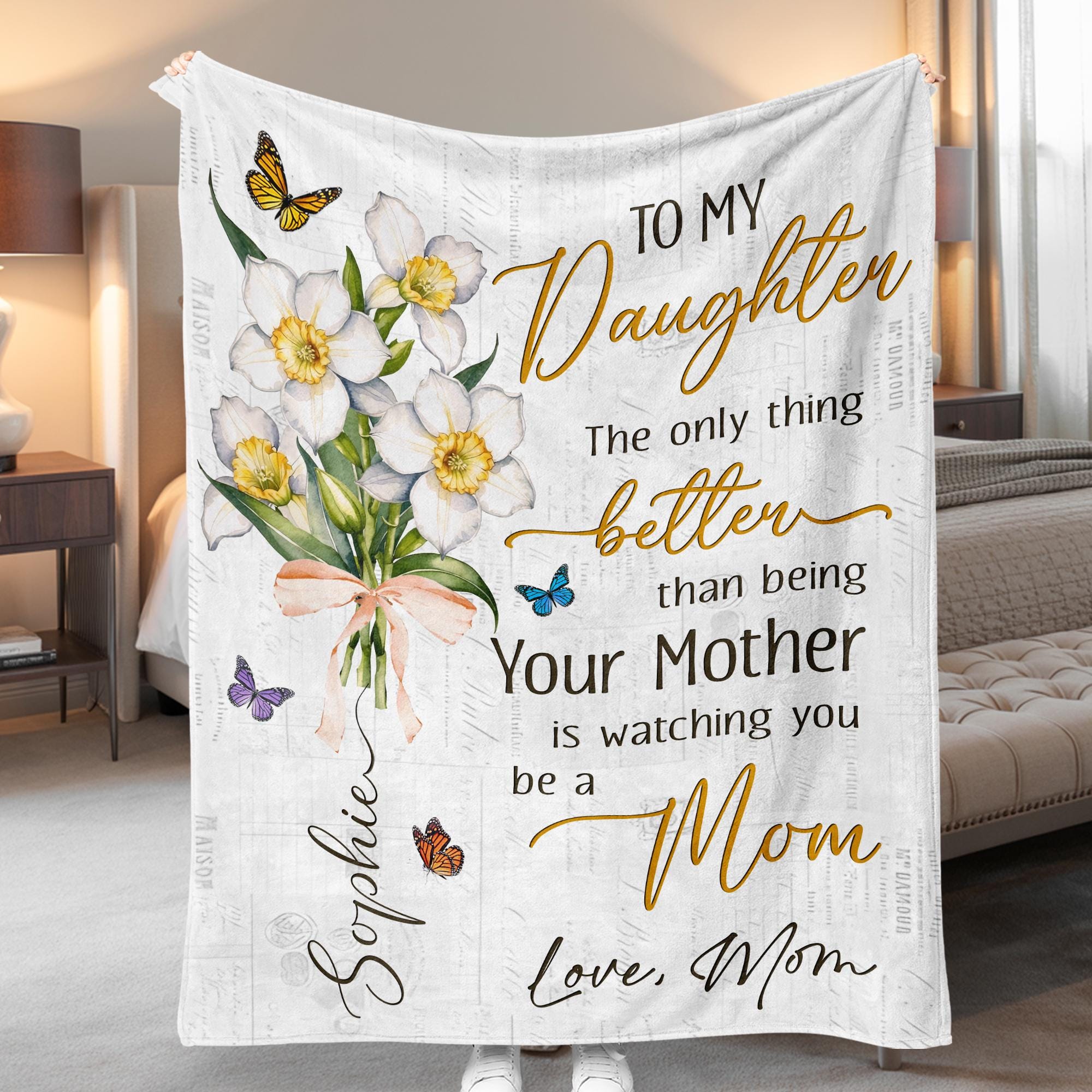 First Time Mom Gift, The Only Thing Better Than Being Your Mother, New Mom Blanket - Image 10