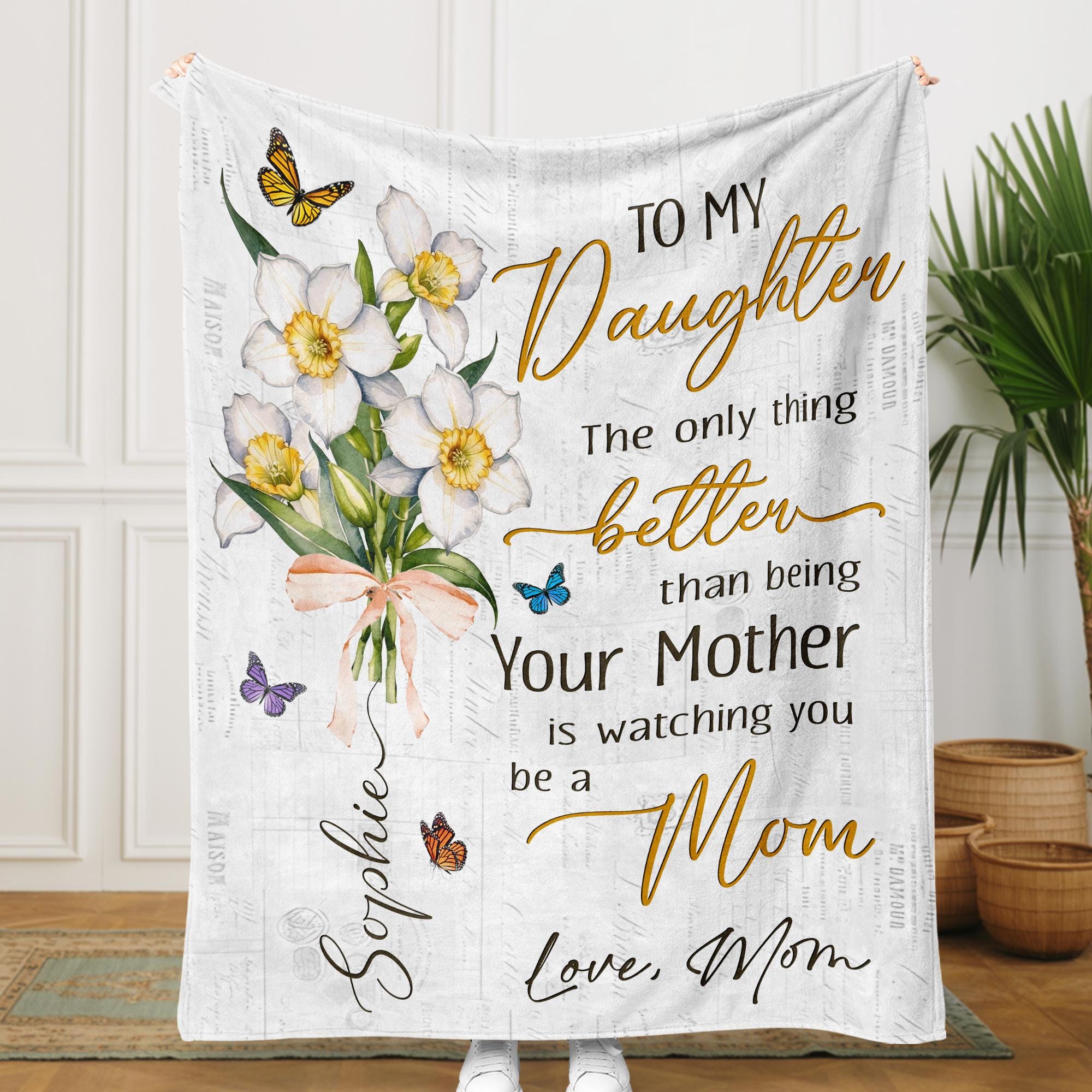 First Time Mom Gift, The Only Thing Better Than Being Your Mother, New Mom Blanket - Image 5