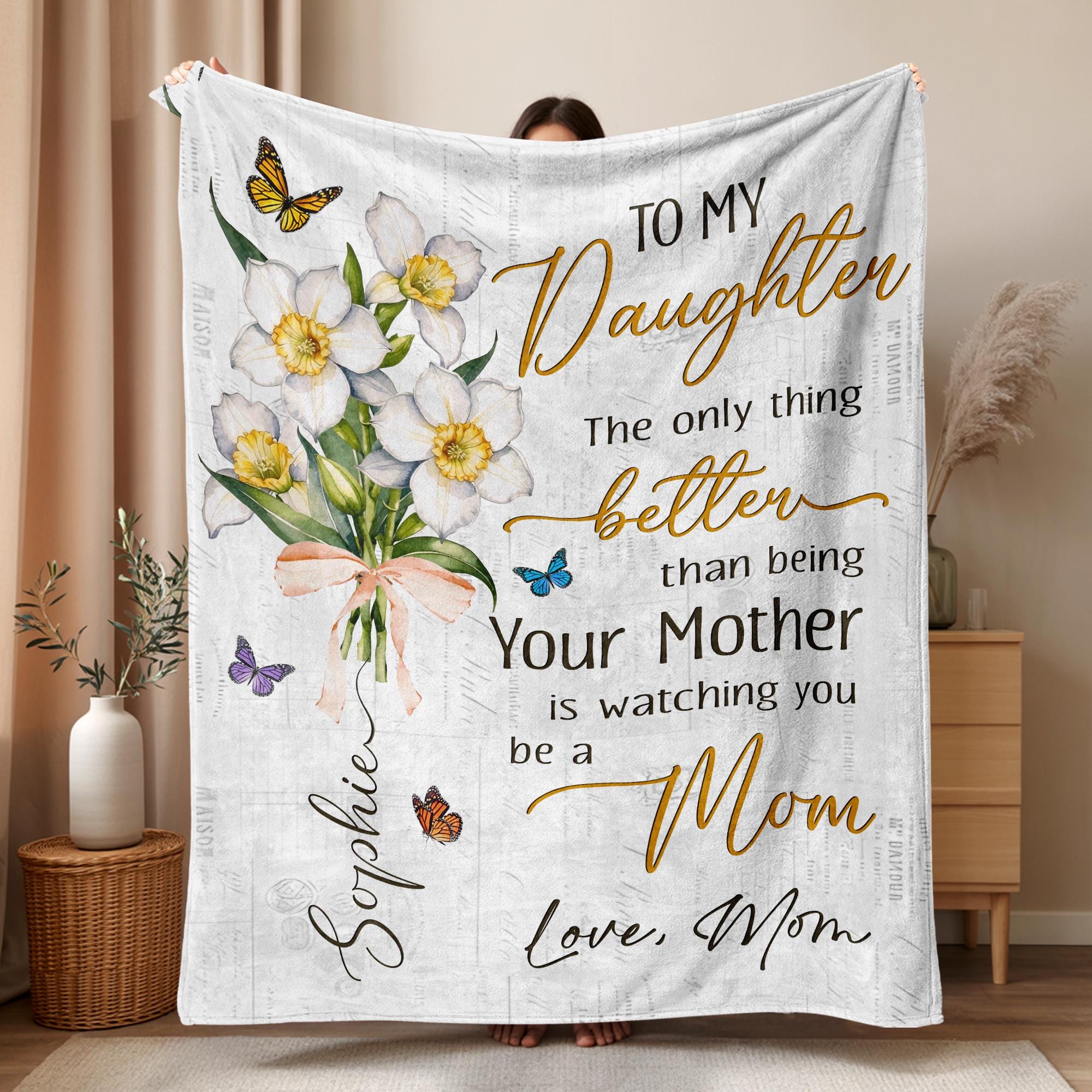 First Time Mom Gift, The Only Thing Better Than Being Your Mother, New Mom Blanket - Image 6